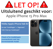 Forterra iPhone 15 Pro Max Hoesje Bookcase Cover met Kaarthouder - Turquoise