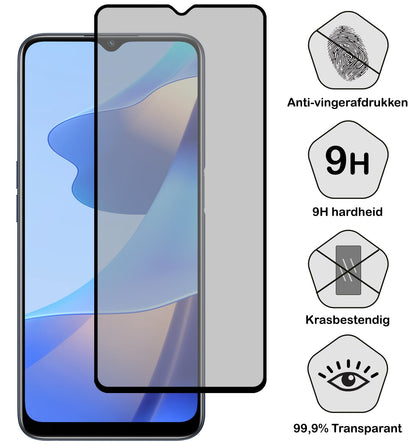 Forterra OPPO A16 Screenprotector Gehard Glas - Privacy