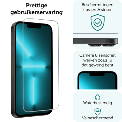 Forterra iPhone 13 Pro Max Screenprotector Gehard Glas met Installatieframe