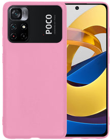 Forterra Xiaomi Poco M4 Pro 5G Hoesje Siliconen Backcover Lichtgewicht - Lichtroze