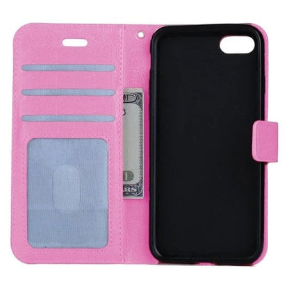 Forterra iPhone SE 2020 Hoesje Bookcase Cover met Kaarthouder - Lichtroze