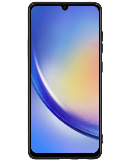 Forterra Samsung A34 Hoesje Siliconen Backcover Lichtgewicht - Zwart