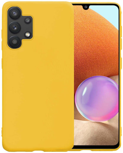 Forterra Samsung A32 4G Hoesje Siliconen Backcover Lichtgewicht - Geel