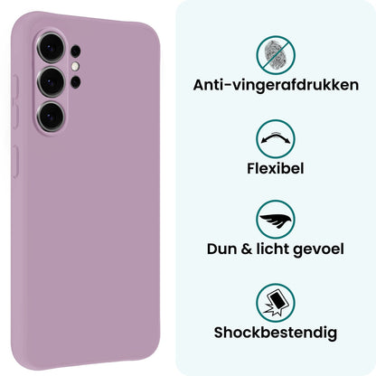 Forterra Samsung S26 Ultra Hoesje Siliconen Backcover Lichtgewicht - Lila