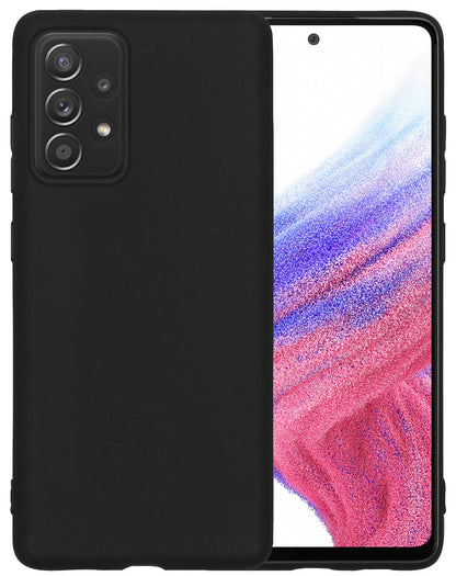 Forterra Samsung A53 Hoesje Siliconen Backcover Lichtgewicht - Zwart