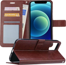 Forterra iPhone 12 Pro Max Hoesje Bookcase Cover met Kaarthouder - Bruin