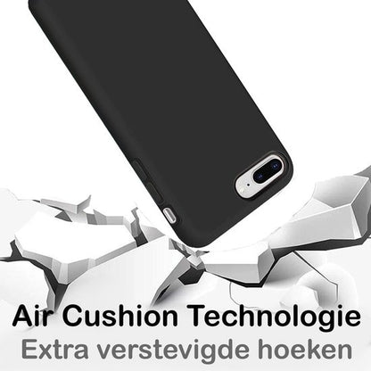 Forterra iPhone 7/8 Plus Hoesje Siliconen Backcover Lichtgewicht - Zwart