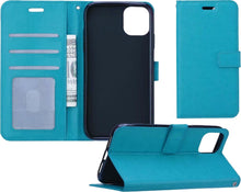 Forterra iPhone 11 Hoesje Bookcase Cover met Kaarthouder - Turquoise