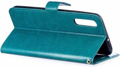 Forterra Samsung Galaxy A50 Hoesje Bookcase Cover met Kaarthouder - Turquoise
