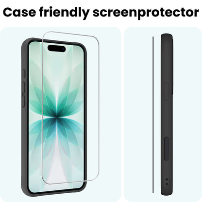 Forterra iPhone 17 Screenprotector Gehard Glas - Volledige dekking