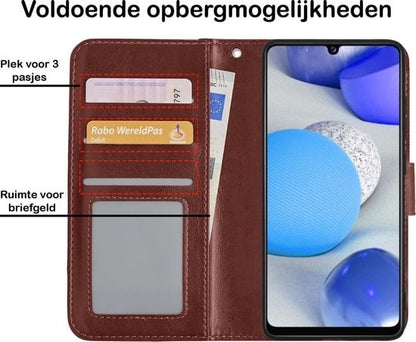 Forterra Samsung A42 Hoesje Bookcase Cover met Kaarthouder - Bruin