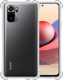 Forterra Xiaomi Redmi Note 10S Hoesje Shockproof Backcover Siliconen - Transparant