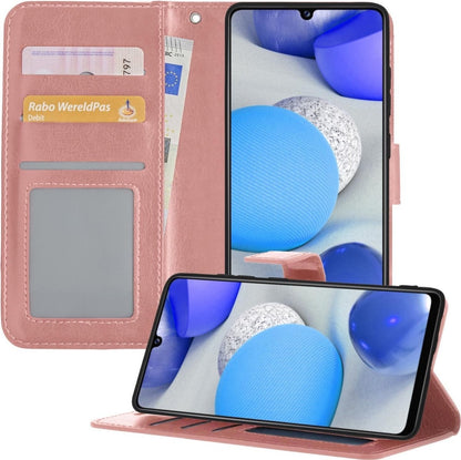 Forterra Samsung A42 Hoesje Bookcase Cover met Kaarthouder - Rosé goud