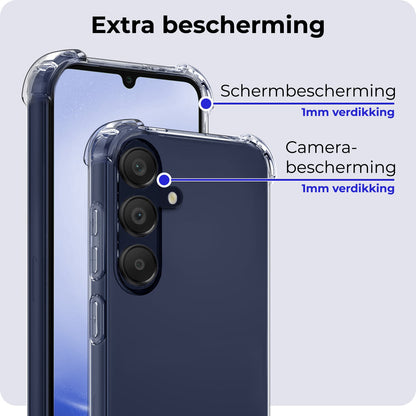 Forterra Samsung A25 Hoesje Shockproof Backcover Siliconen - Transparant