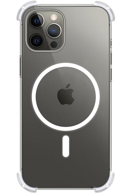 Forterra iPhone 13 Pro Hoesje Geschikt voor Magsafe Backcover Shockproof - Transparant