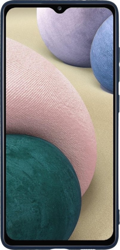 Forterra Samsung A12 Hoesje Siliconen Backcover Lichtgewicht - Donkerblauw