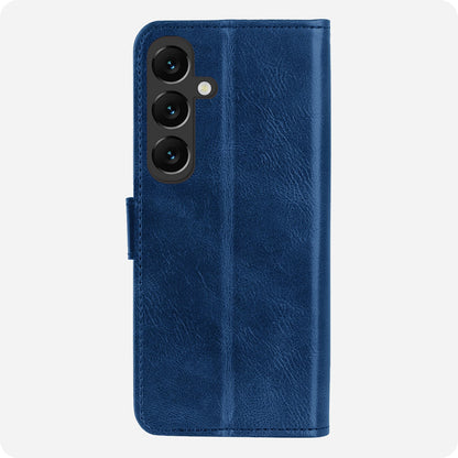 Forterra Samsung S25 FE Hoesje Bookcase Cover met Kaarthouder - Donkerblauw