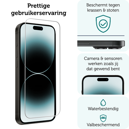 Forterra iPhone 14 Plus Screenprotector Gehard Glas met Installatieframe