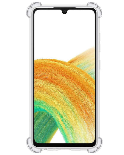 Forterra Samsung A33 Hoesje Kaarthouder Backcover Shockproof - Transparant