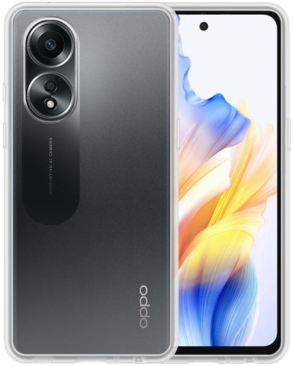 Forterra OPPO A58 Hoesje Siliconen Backcover Lichtgewicht - Transparant