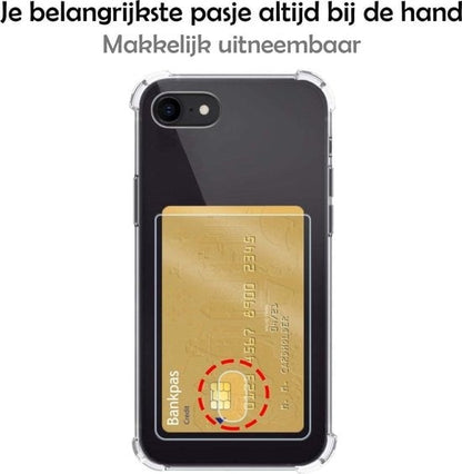 Forterra iPhone 8 Hoesje Kaarthouder Backcover Shockproof - Transparant
