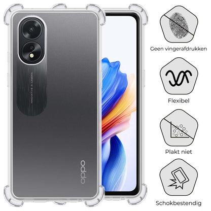 Forterra OPPO A38 Hoesje Shockproof Backcover Siliconen - Transparant