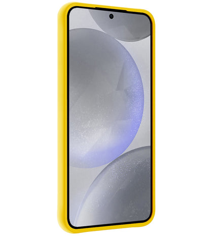 Forterra Samsung S24 Plus Hoesje Siliconen Backcover Lichtgewicht - Geel