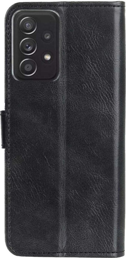 Forterra Samsung A72 5G Hoesje Bookcase Cover met Kaarthouder - Zwart