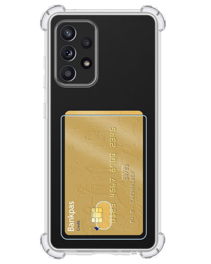 Forterra Samsung A33 Hoesje Kaarthouder Backcover Shockproof - Transparant
