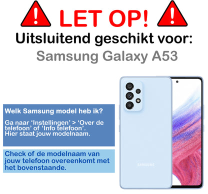 Forterra Samsung A53 Hoesje Siliconen Backcover Lichtgewicht - Donkerblauw
