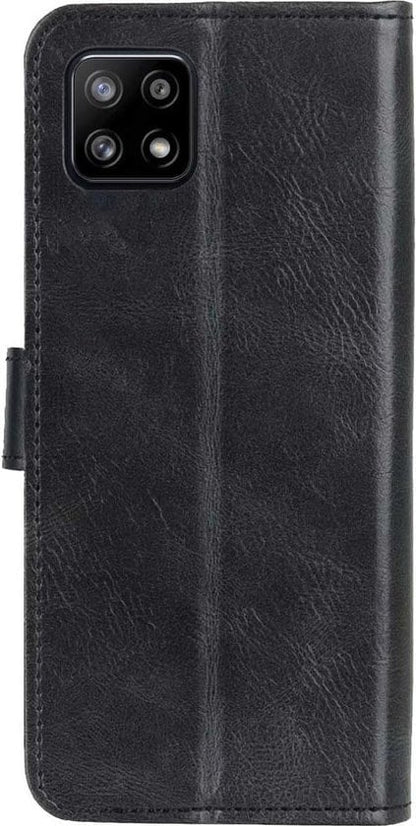 Forterra Samsung A22 4G Hoesje Bookcase Cover met Kaarthouder - Zwart