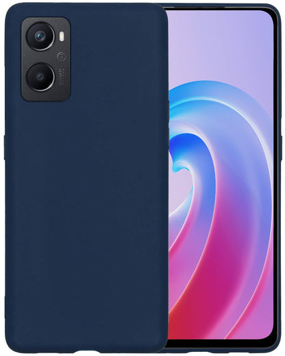 Forterra OPPO A76 Hoesje Siliconen Backcover Lichtgewicht - Donkerblauw