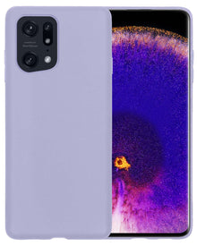 Forterra OPPO Find X5 Hoesje Siliconen Backcover Lichtgewicht - Lila