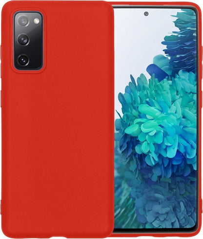 Forterra Samsung S20 FE Hoesje Siliconen Backcover Lichtgewicht - Rood