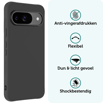 Forterra Google Pixel 10 Hoesje Siliconen Backcover Lichtgewicht - Zwart