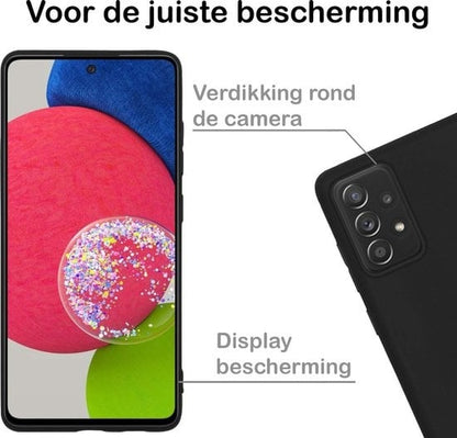 Forterra Samsung A52s Hoesje Siliconen Backcover Lichtgewicht - Zwart