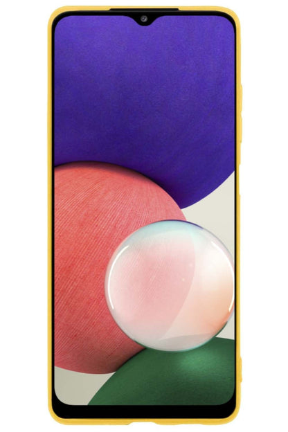 Forterra Samsung A22 4G Hoesje Siliconen Backcover Lichtgewicht - Geel