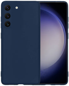 Forterra Samsung S23 Hoesje Siliconen Backcover Lichtgewicht - Donkerblauw