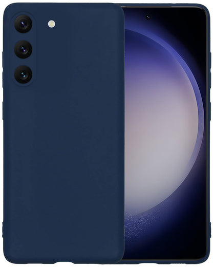 Forterra Samsung S23 Hoesje Siliconen Backcover Lichtgewicht - Donkerblauw