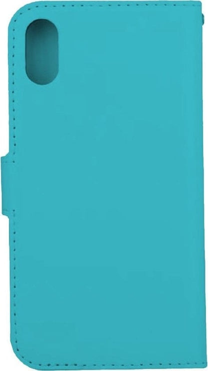 Forterra iPhone Xs Hoesje Bookcase Cover met Kaarthouder - Turquoise