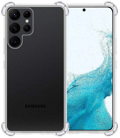 Forterra Samsung S22 Ultra Hoesje Shockproof Backcover Siliconen - Transparant