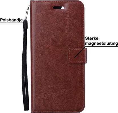 Forterra Samsung A12 Hoesje Bookcase Cover met Kaarthouder - Bruin