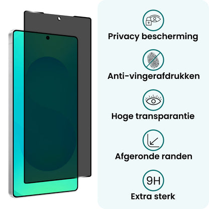 Forterra Samsung S25 Ultra Screenprotector Gehard Glas - Privacy