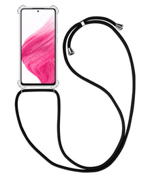 Forterra Samsung A33 Hoesje met Koord Backcover Shockproof - Transparant