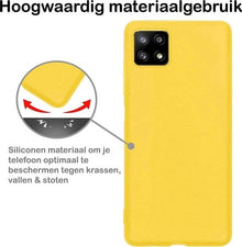 Forterra Samsung A22 5G Hoesje Siliconen Backcover Lichtgewicht - Geel