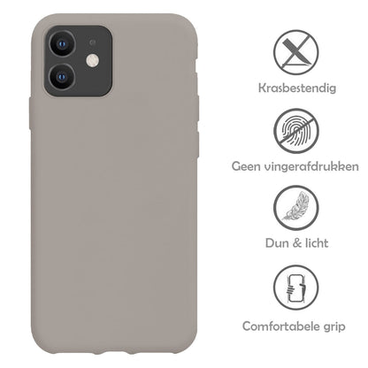 Forterra iPhone 11 Hoesje Siliconen Backcover Lichtgewicht - Grijs