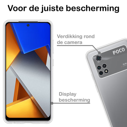 Forterra Xiaomi Poco X4 Pro 5G Hoesje Siliconen Backcover Lichtgewicht - Transparant