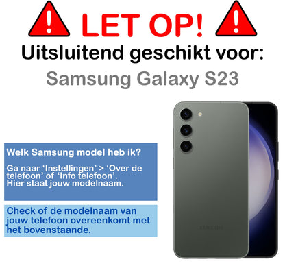 Forterra Samsung S23 Hoesje Bookcase Cover met Kaarthouder - Rosé goud
