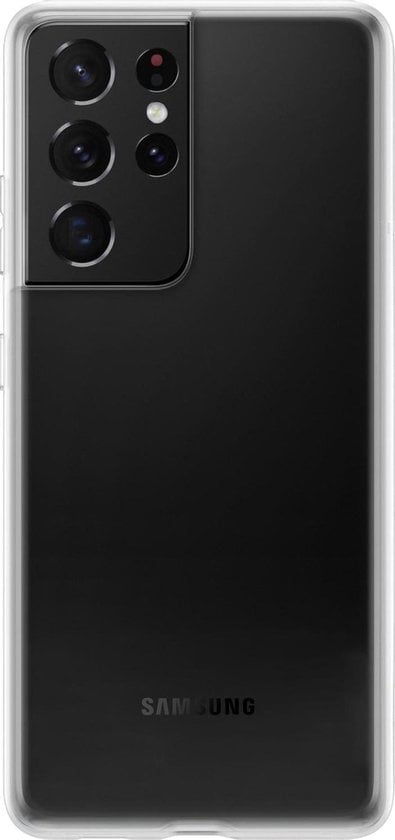 Forterra Samsung S21 Ultra Hoesje Siliconen Backcover Lichtgewicht - Transparant