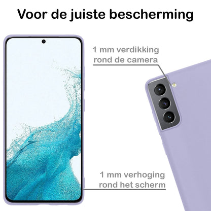 Forterra Samsung S22 Plus Hoesje Siliconen Backcover Lichtgewicht - Lila